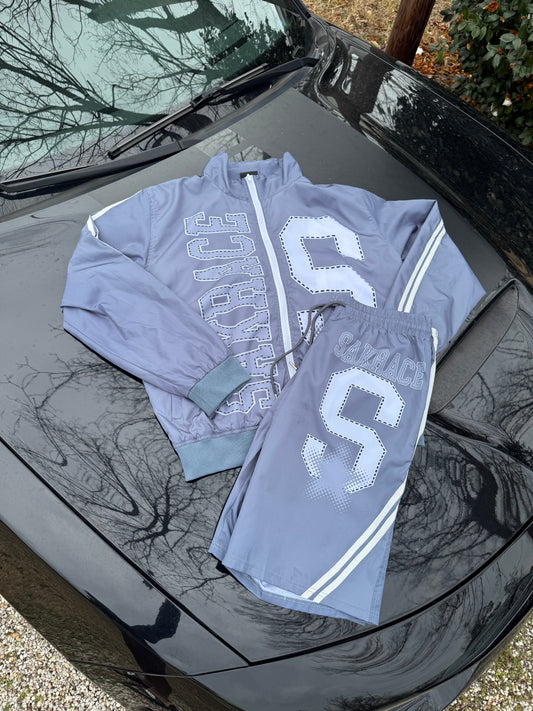 Grey Sakrace Windbreaker Set