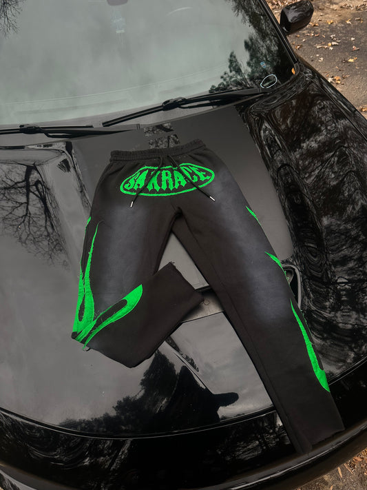 Sakrace Flames Sweatpants Black/Green