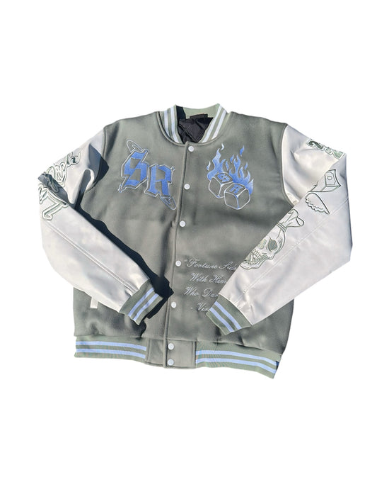 Sakrace Letterman Jacket Grey