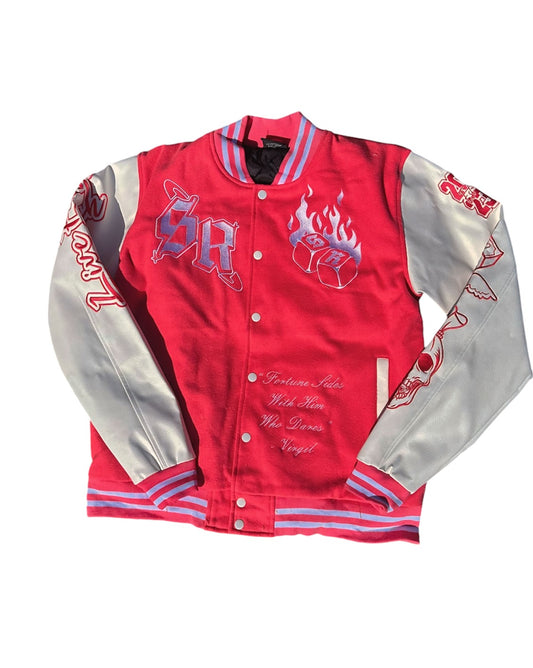 Sakrace Letterman Jacket Pink